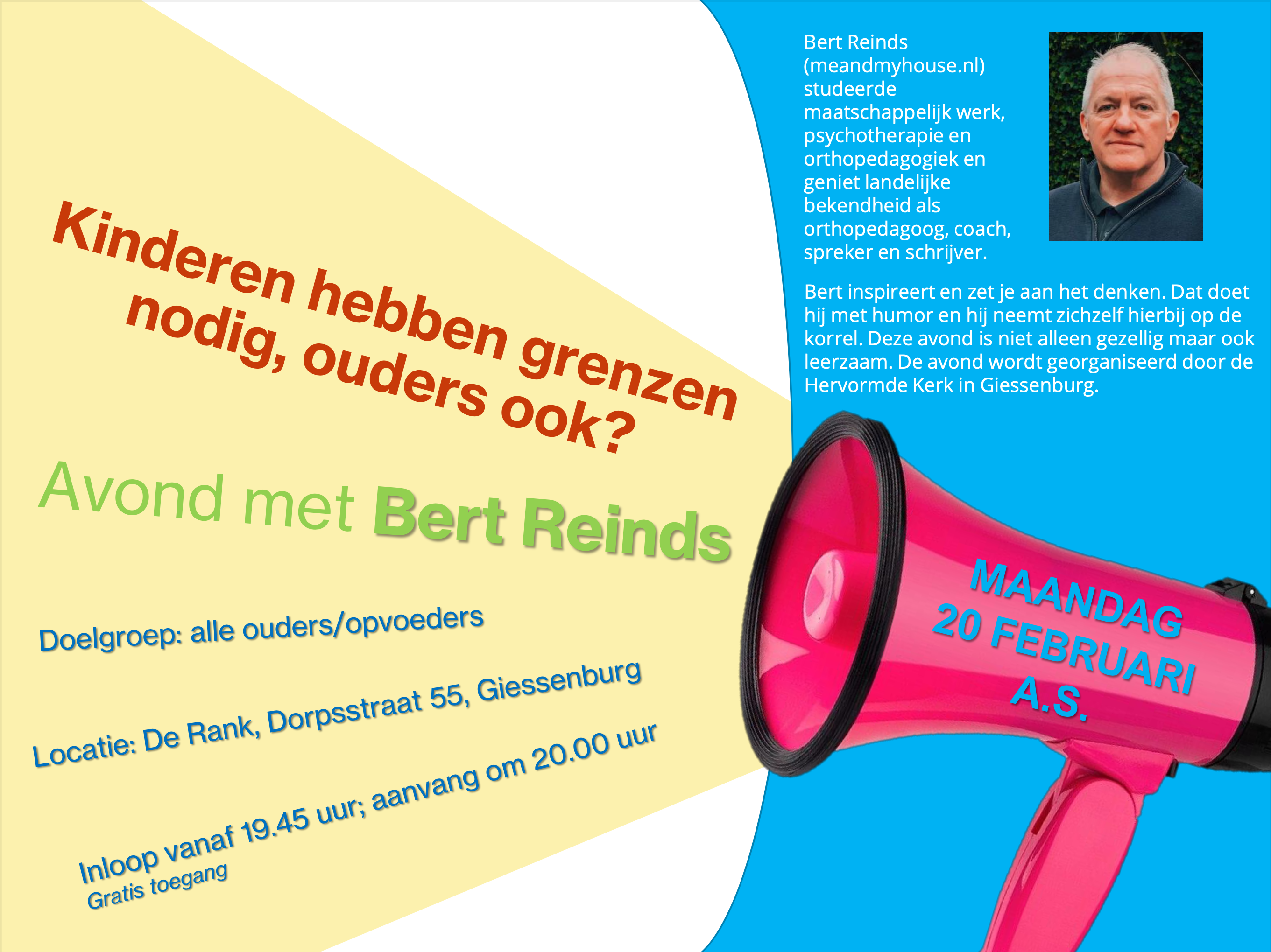 Bert Reinds thema avond geloofsopvoeding