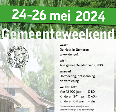 Gemeenteweekend 2024 - SAVE THE DATE!